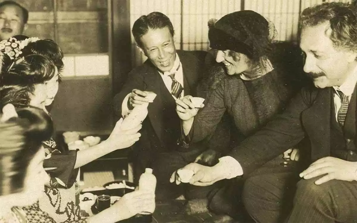 Einstein en Japón en 1922.